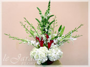 Custom Made Upscale White Flower Arrangements