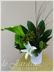 Custom Made Upscale White Flower Arrangements